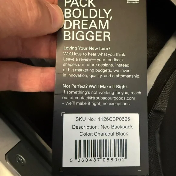 Troubadour Neo Backpack - 22L Lightweight Laptop Backpack - Picture 6 of 6